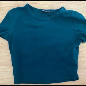 dark green baby tee